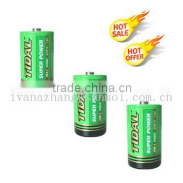 best supplier 1.5V R20 size d carbon zinc battery