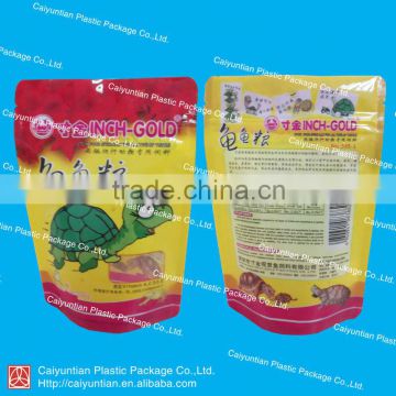 turtle food PE plastic pet food bags with window from plastic bag supplies