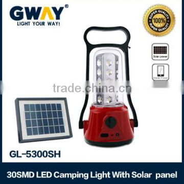 30 SMD LED solar Camping lantern,400lm15w