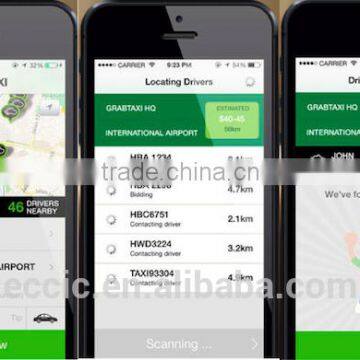 taxi booking system mobile application development for iphone and andriod