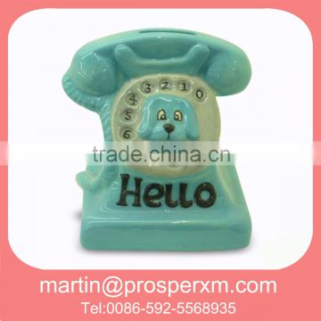Wholesale ceramic money box phone shape