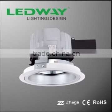 18W 6 inch COB LED down with tilt function adjustable down light dimmable LED down light