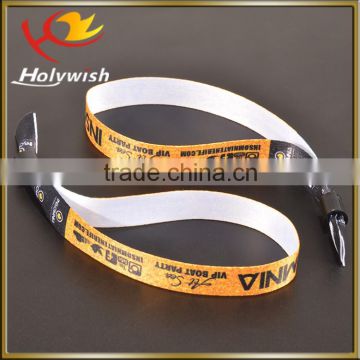 Customized white plain sublimation print wristbands for one time use