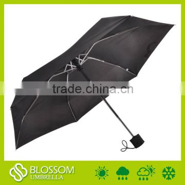 Super mini 5 fold pocket telescopic umbrella with carrying case gift box