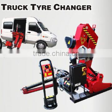 Emergency services mobile tire changer