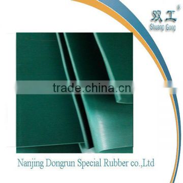 fine ribbed green rubber sheet