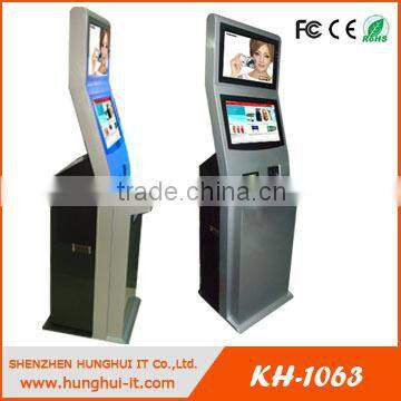 Bill Validator Integrated Self-service Payment Dual Screen Kiosk / Interactive Payment Kiosk