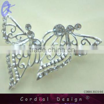 2013 latest fashion jewelry rhinestone cute butterfly brooch for sale