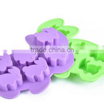 6 Cavity Rabbit Shape Silicone Cake Mould Chocolate Mould Soap mould For Barking Tools