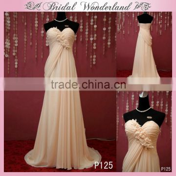Real sample modern draped bodice bridesmaid dress