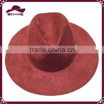 Factory directly wholesale red fedora hat small floral band hat