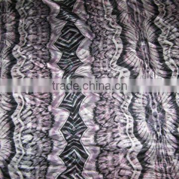 Pink Strip Satin Digital Printing Fabric For Luxury dress