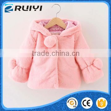 girls wholesale boutique kids clothes fancy man-made fur winter coat