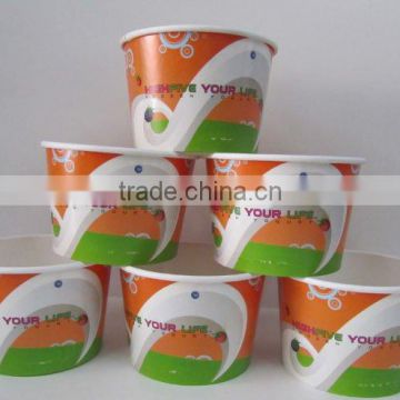 Personalized Ice Cream Paper Cup with Lid, Paper Dessert Cups, Yogurt Cup