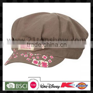 BSIC novelty army cap with screen print Sedex canvas military cap canvas military cap for kid