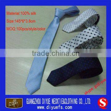 high quality men's polyester neck narrow ties 6cm