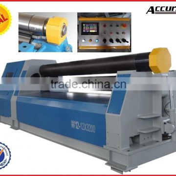 W12-6*3000 CNC Touch Screen Hydraulic Plate Sheet Rolling Bendr Machine with PLC