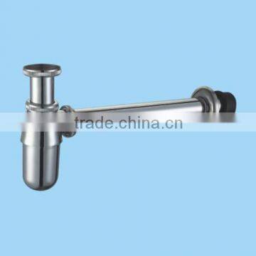 brass body stainless steel pipe chrome finished siphon