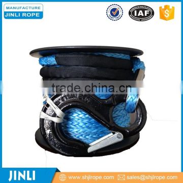 Jinli uhmwpe synthetic rope replaced wire winch rope 17500lbs winch use in off-road winch atv winch,warn winch