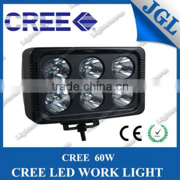 Square shape 7'' 60w led work light for truck off road 4x4 JEEP can be work between 12-24V fog light