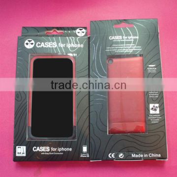 Custom printed black paper packing box for phone case, OEM mobile phone packaging box