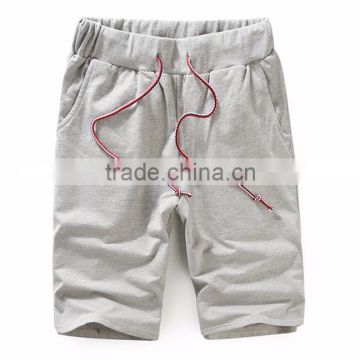 100% cotton fleece mens casual grey shorts