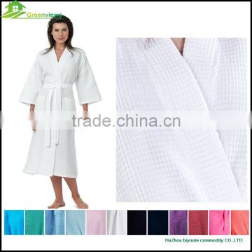 Women's cotton waffle bathobes bathroom robes bright colors sleep wear cotton waffle night dress