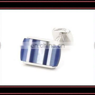 2011 elegant design blue cats eye and mop cufflinks