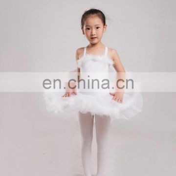 amazon soft Beautiful classical kid girls white swan ballet tutu