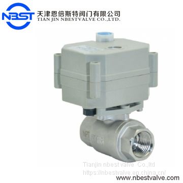 Water Flow Control 6320  Stainless Steel Mini Electric Operated Ball Valve