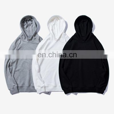 Custom unisex streetwear Oversized plain pullover printing sweatshirt blank embroidery 100% cotton fleece hoodie