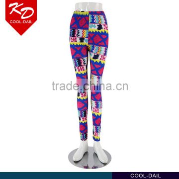 2016 hot sale colorful patterned printed leggings