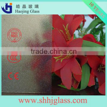 Haojing supply amber ripple patterned glass with high quality