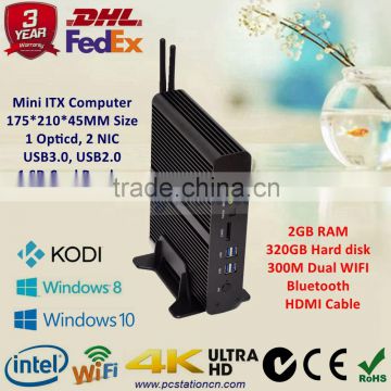 Desktop Computer with Intel i7 4500u 1.8GHz HD4400 Graphics Gigabit Networking Opticd 2 NIC 2GB RAM 320GB HDD