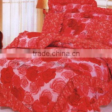 red rose bedding set