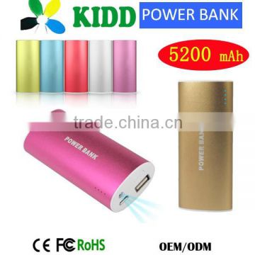 Consumer Electronic Power Bank OEM Power Bank 5200mah,5V 1A 2.1A Micro Mini Portable usb Travel Charger