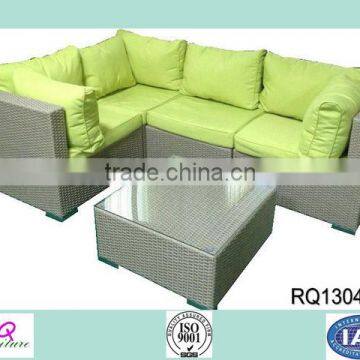 Wicker Corner Sofa Alum Frame PE Rattan