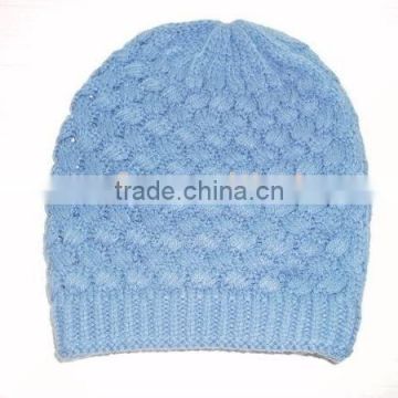 fashion lady acrylic knitted hat/beanie