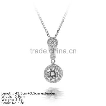 NZA8-02 925 Silver Necklace With Circular New Products Jewelry