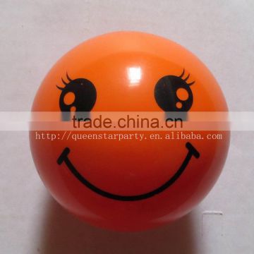Most popular cheap Spray design ball Smile face printing plastic pvc toy ball