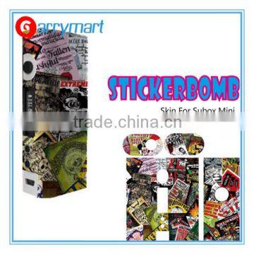 Popular Russian vapor subox mini ecig sticker subox Mini Vape Mod Skin