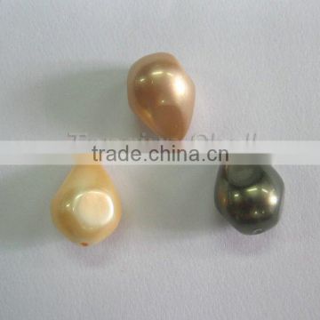 droplike shell pearl beads 10x13mm