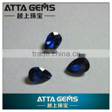 Beautiful Pear Cut Blue Synthetic Corundum Gemstones Blue Blue