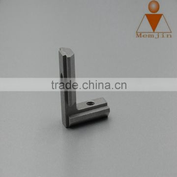 silver anodized L bracket 6000 series drilled cnc aluminium profile