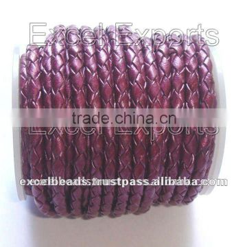 ROUND Braided Bolo Leather Cords COLOR
