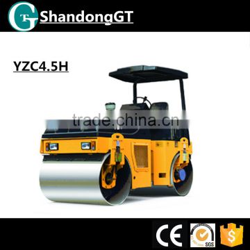 YZC4.5H new full hydraulic double drum vibratory roller/ vibratory oscillatory roller for sale