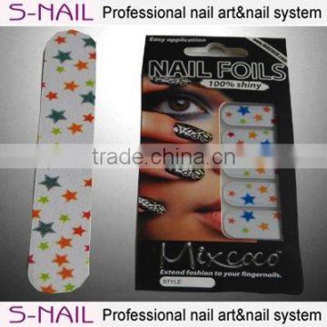 2016 DIY nail set,nail sticker and nail file set,nail file and nail sticker kit wholesale