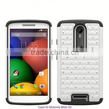 Delicate PC Silicone Combo Armor Rugged for Motorola MOTO X3 Phone Back Cover