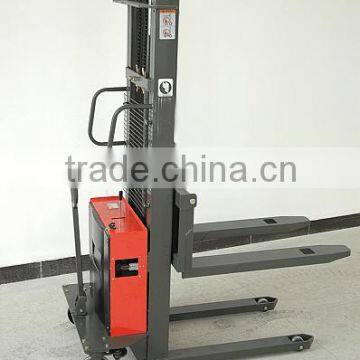 1.5ton semi electric stacker with 2.4m height mast