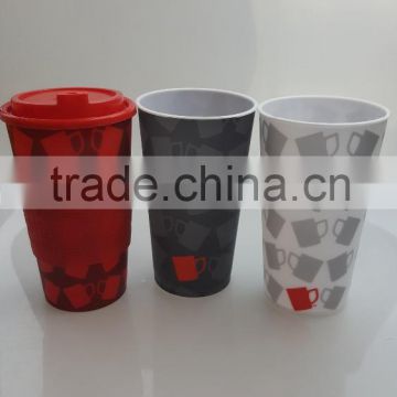 ODM High Quality Nescafe Plastic Coffee Cup with Silicone Ring